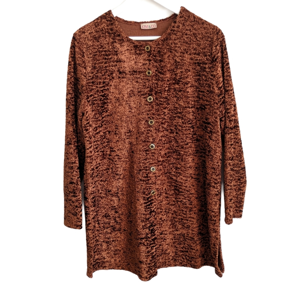 Vintage Chenille Button Down Cardigan